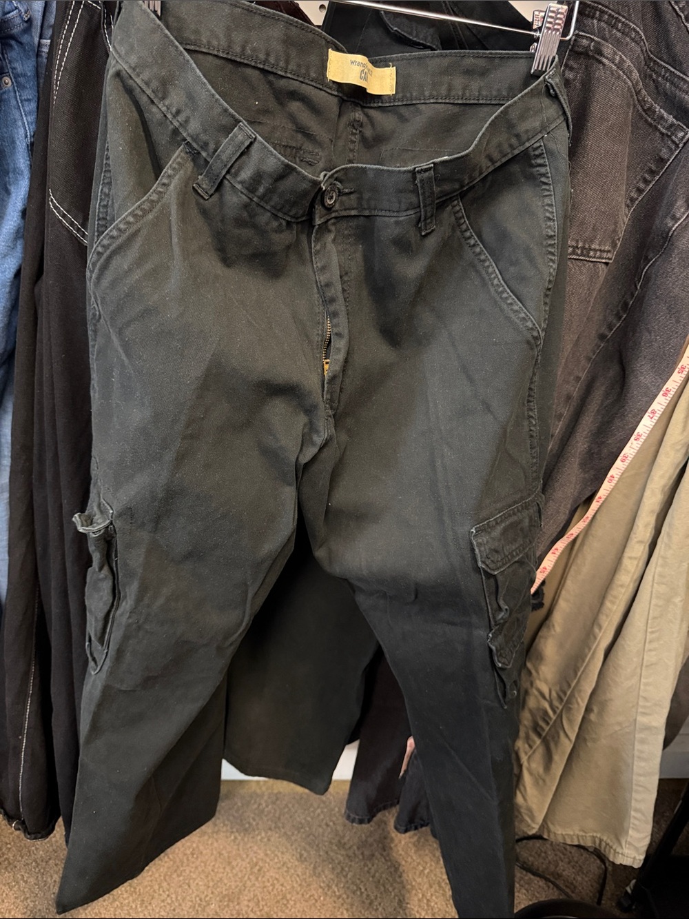 Wrangler Black Cargo Pants with Utility Pockets